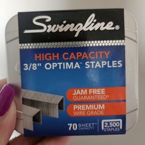 NIB Swingline High Capacity 3/8" Optima Staples 70 Sheets 2,500 Staples